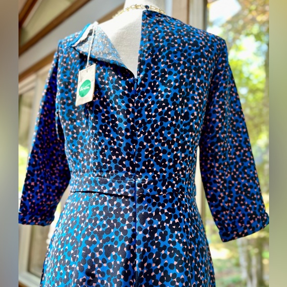 BODEN dress US 8 midi length print tailored fitted sheath dress - Picture 6 of 11